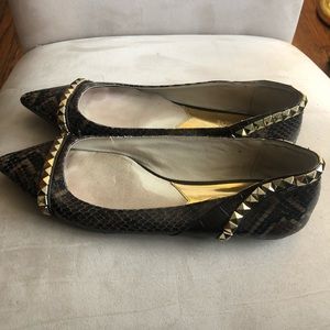 Michael Kors snake print flats.